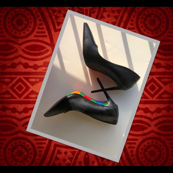 Women’s Custom Tribal Multi-Colored Pointy Heels - Picture 8 of 8